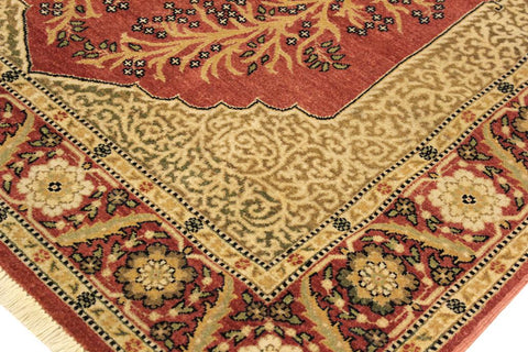 handmade Traditional Design Pink Rust Hand Knotted RECTANGLE 100% WOOL area rug 4'X6'