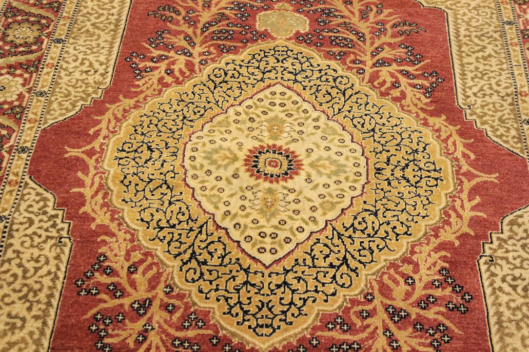 handmade Traditional Design Pink Rust Hand Knotted RECTANGLE 100% WOOL area rug 4'X6'