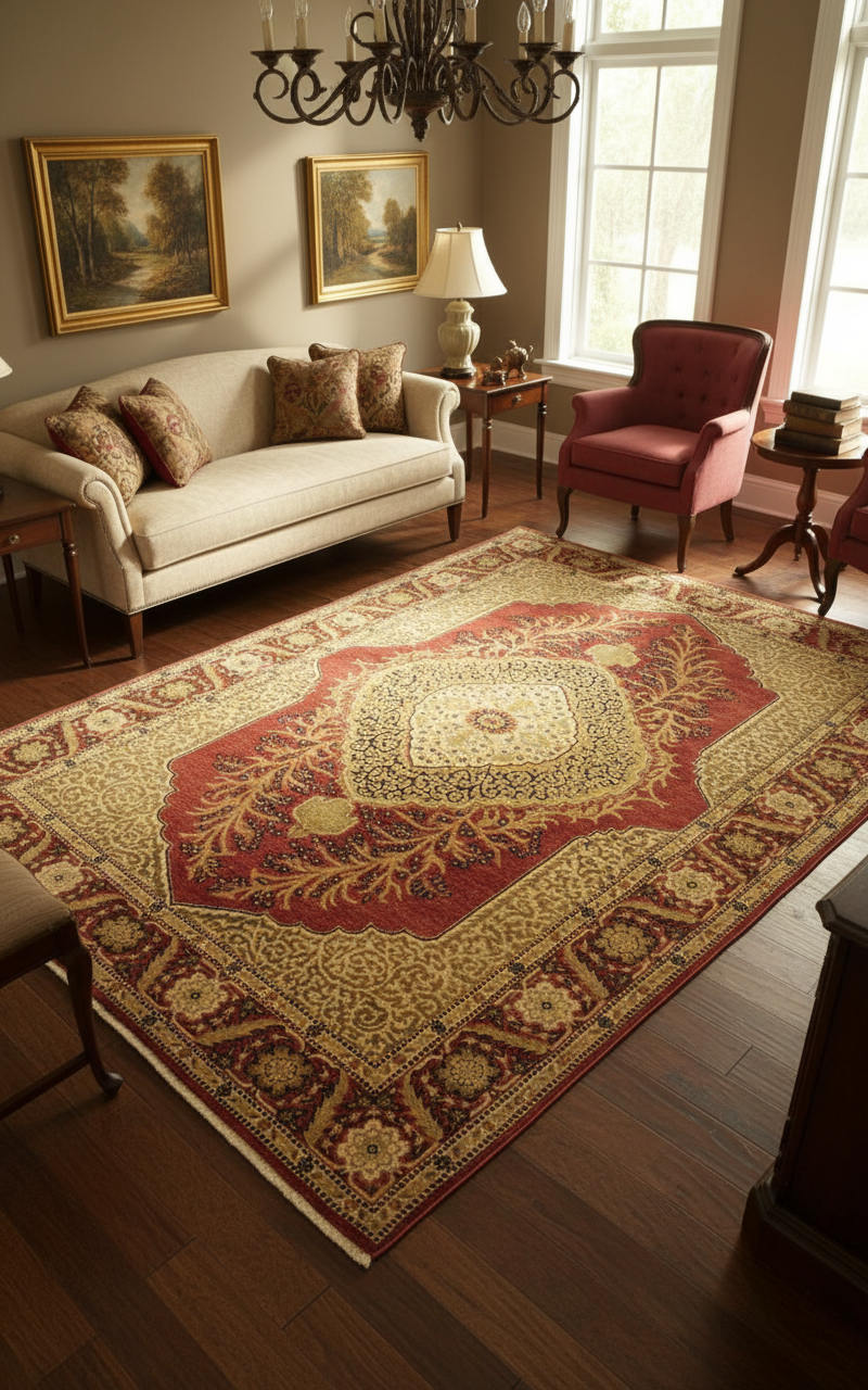 handmade Traditional Design Pink Rust Hand Knotted RECTANGLE 100% WOOL area rug 4'X6'