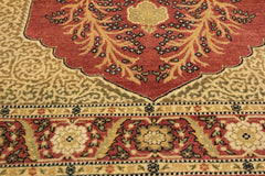 handmade Traditional Design Pink Rust Hand Knotted RECTANGLE 100% WOOL area rug 4'X6'