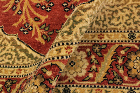 handmade Traditional Design Pink Rust Hand Knotted RECTANGLE 100% WOOL area rug 4' x 6'