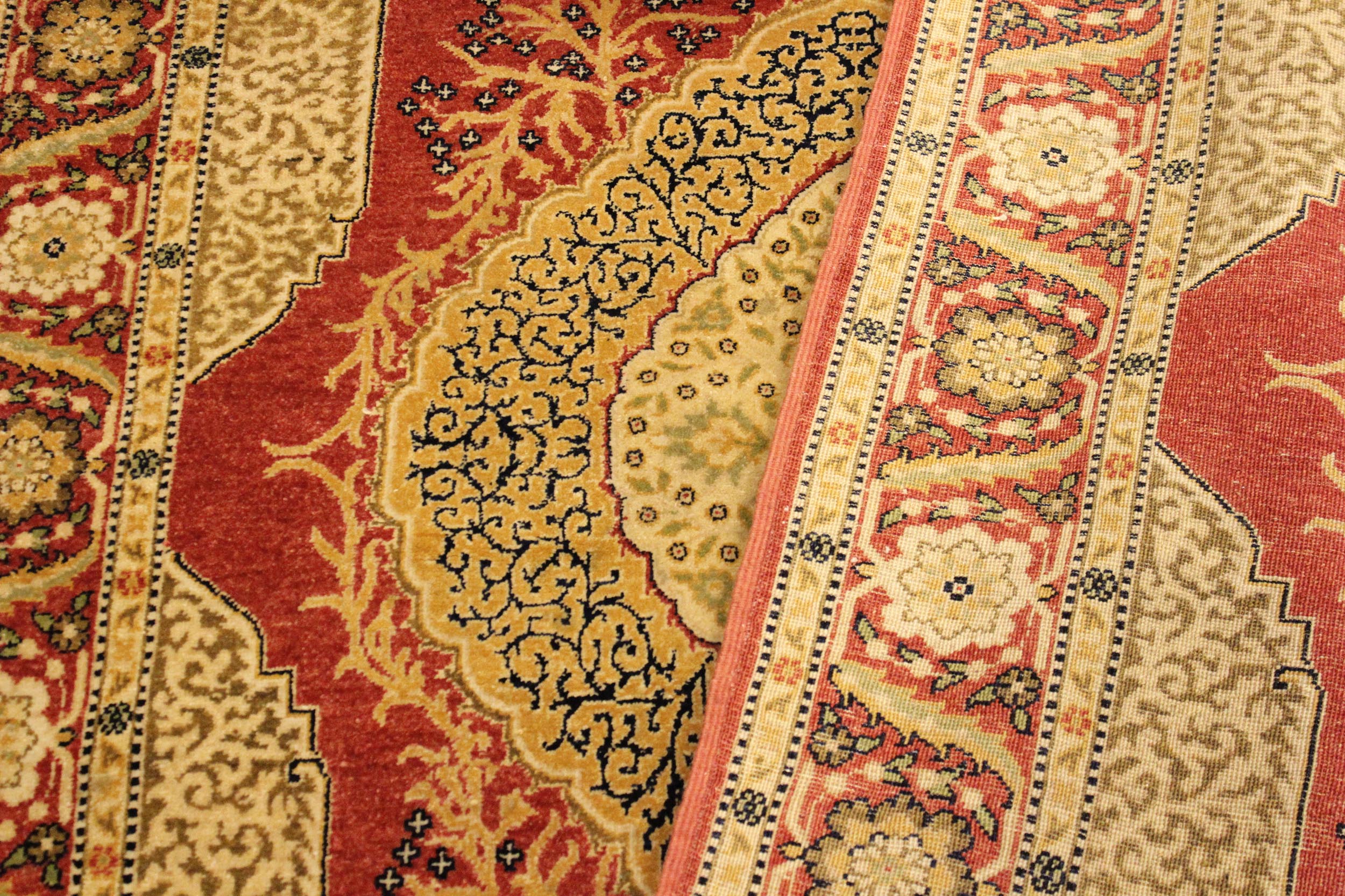 handmade Traditional Design Pink Rust Hand Knotted RECTANGLE 100% WOOL area rug 4' x 6'