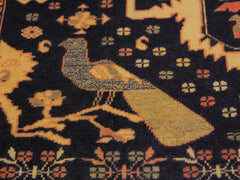 handmade Geometric  Blue Ivory Hand Knotted RECTANGLE 100% WOOL area rug 5x6