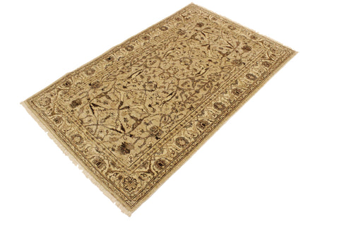 handmade Traditional Kafkaz Tan Beige Hand Knotted RECTANGLE 100% WOOL area rug 4x6