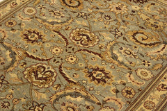 handmade Traditional Lahore Lt. Green Gold Hand Knotted RECTANGLE 100% WOOL area rug 4'X6'