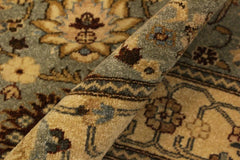 handmade Traditional Lahore Lt. Green Gold Hand Knotted RECTANGLE 100% WOOL area rug 4'X6'