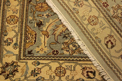 handmade Traditional Lahore Lt. Green Gold Hand Knotted RECTANGLE 100% WOOL area rug 4'X6'