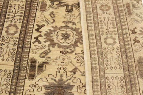 handmade Geometric Kafkaz Tan Beige Hand Knotted RECTANGLE 100% WOOL area rug 4' x 6'
