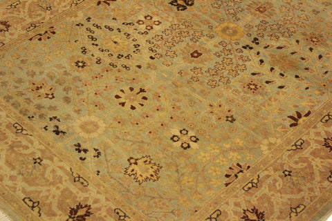 handmade Traditional Gulzar Lt. Blue Lt. Tan Hand Knotted RECTANGLE 100% WOOL area rug 4' x 6'
