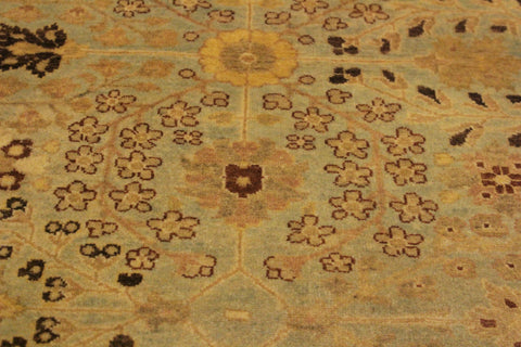 handmade Traditional Gulzar Lt. Blue Lt. Tan Hand Knotted RECTANGLE 100% WOOL area rug 4' x 6'