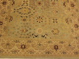 handmade Traditional Gulzar Lt. Blue Lt. Tan Hand Knotted RECTANGLE 100% WOOL area rug 4x6