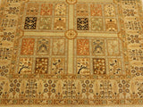 handmade Traditional Design Lt. Tan Lt. Gray Hand Knotted RECTANGLE 100% WOOL area rug 4x6