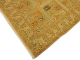 handmade Traditional Design Tan Gold Hand Knotted RECTANGLE 100% WOOL area rug 4x6