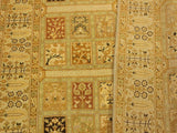 handmade Traditional Design Tan Gold Hand Knotted RECTANGLE 100% WOOL area rug 4x6