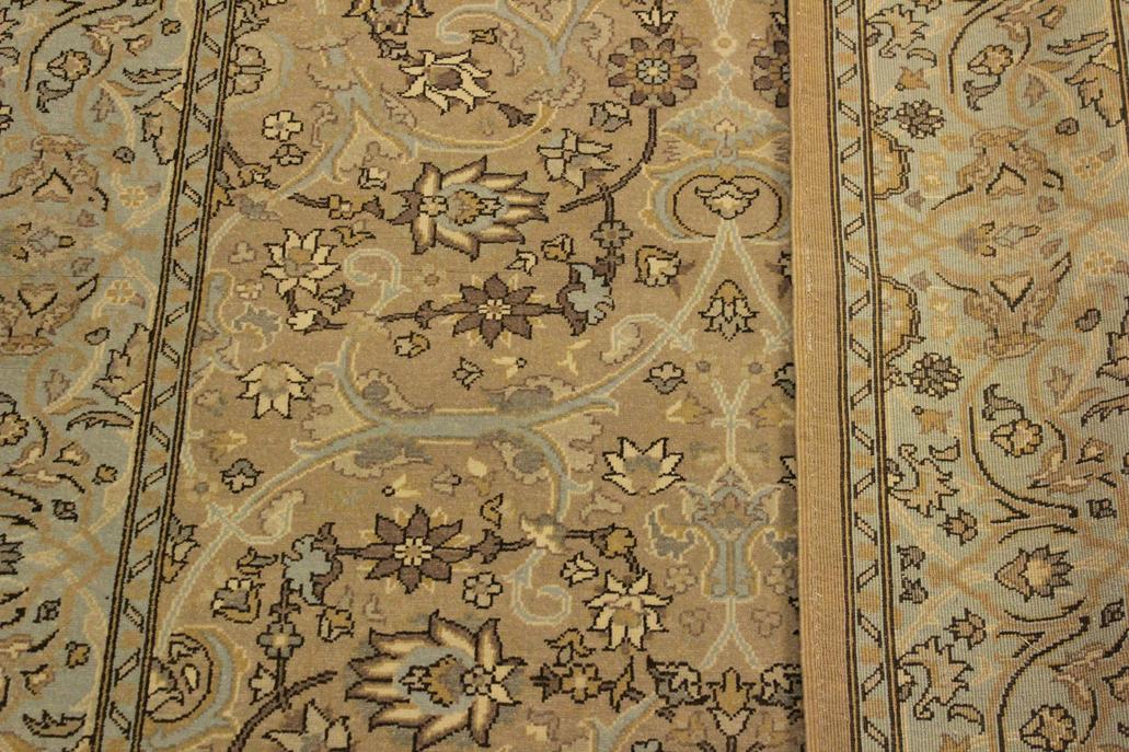 handmade Traditional Design Tan Blue Hand Knotted RECTANGLE 100% WOOL area rug 4'X6'