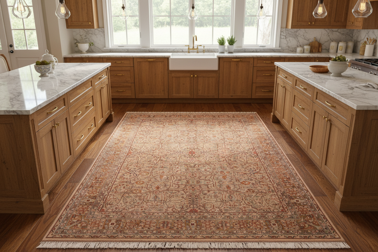 handmade Traditional Tabriz Tan Brown Hand Knotted RECTANGLE 100% WOOL area rug 4x7