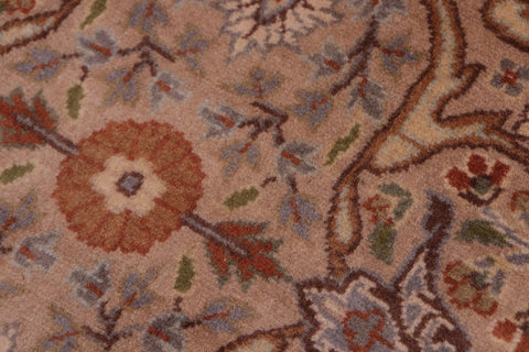 handmade Traditional Tabriz Tan Brown Hand Knotted RECTANGLE 100% WOOL area rug 4x7