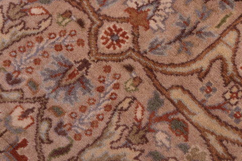 handmade Traditional Tabriz Tan Brown Hand Knotted RECTANGLE 100% WOOL area rug 4x7