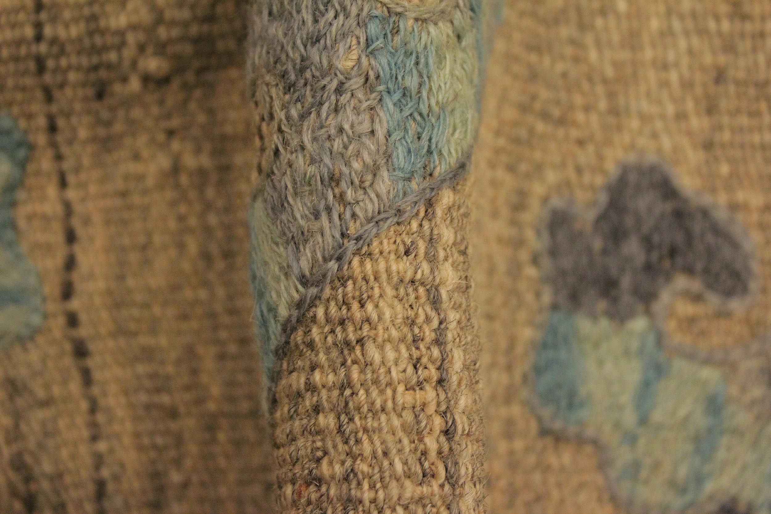 handmade Geometric Ikat Gray Blue Hand-Woven RECTANGLE 100% WOOL area rug 6' x 8'