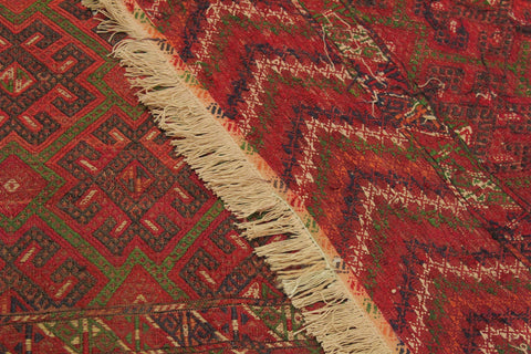 handmade Geometric Tukmansalah Red Red Hand-Woven RECTANGLE 100% WOOL area rug 7x11