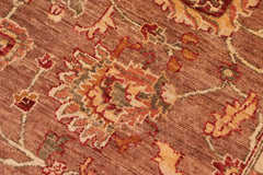 handmade Traditional Kafkaz Brown Green Hand Knotted RECTANGLE 100% WOOL area rug 8X11