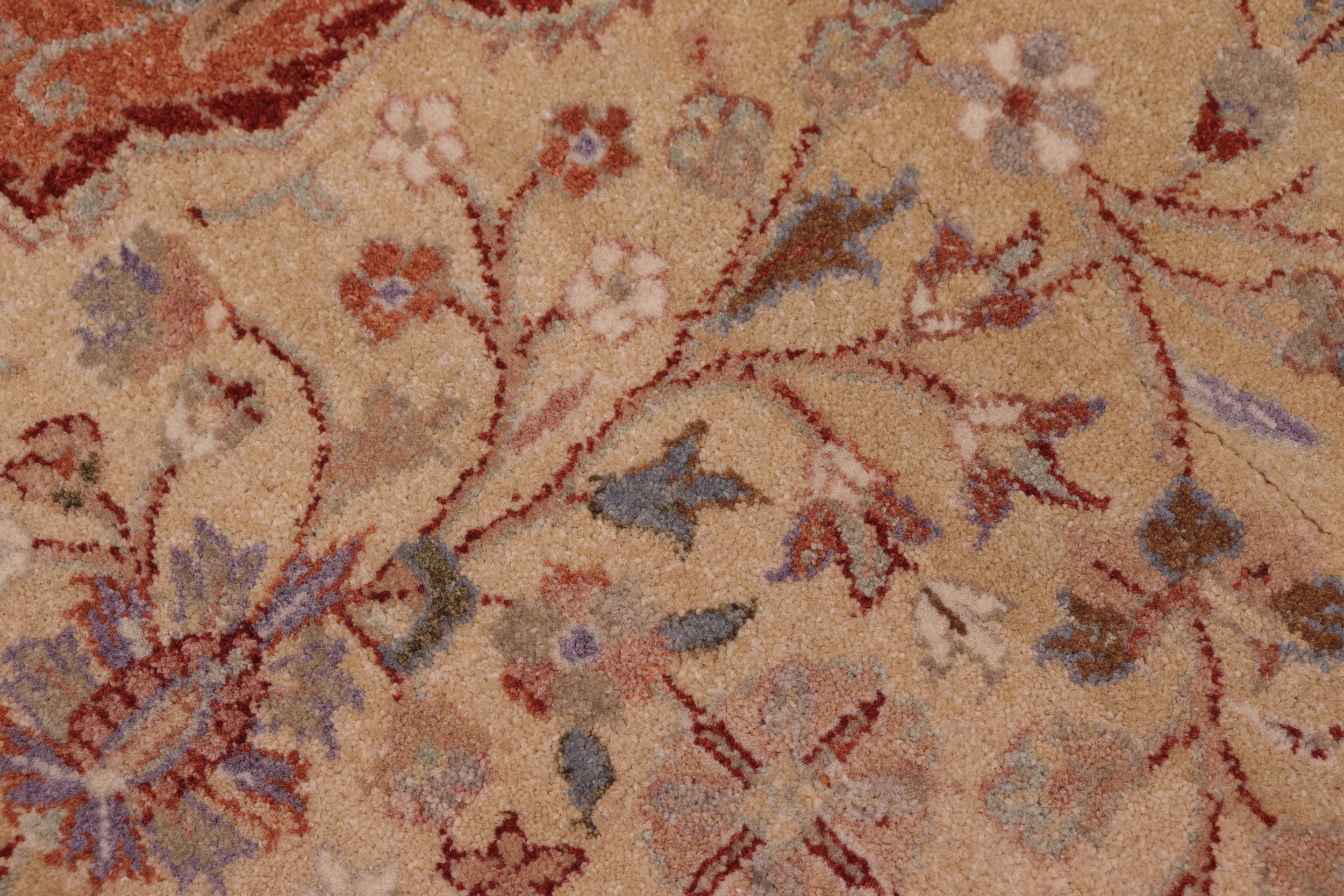 handmade Traditional  Brown Green Hand Knotted RECTANGLE 100% WOOL area rug 8' x 11'