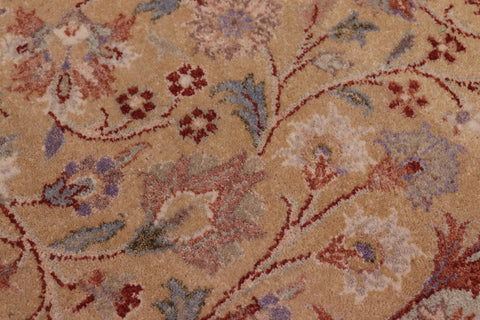 handmade Traditional  Brown Green Hand Knotted RECTANGLE 100% WOOL area rug 8' x 11'