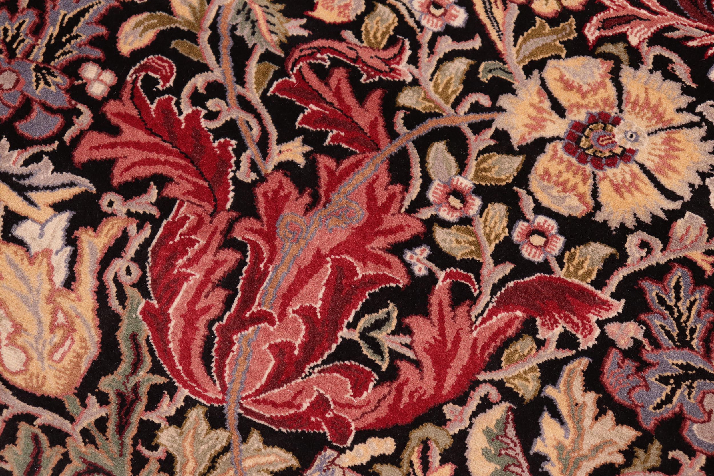 handmade Transitional Gulshan Black Red Hand Knotted RECTANGLE 100% WOOL area rug 8' x 10'