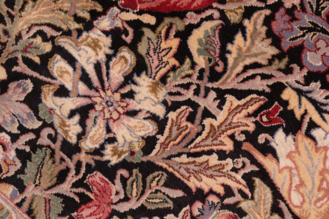 handmade Transitional Gulshan Black Red Hand Knotted RECTANGLE 100% WOOL area rug 8' x 10'