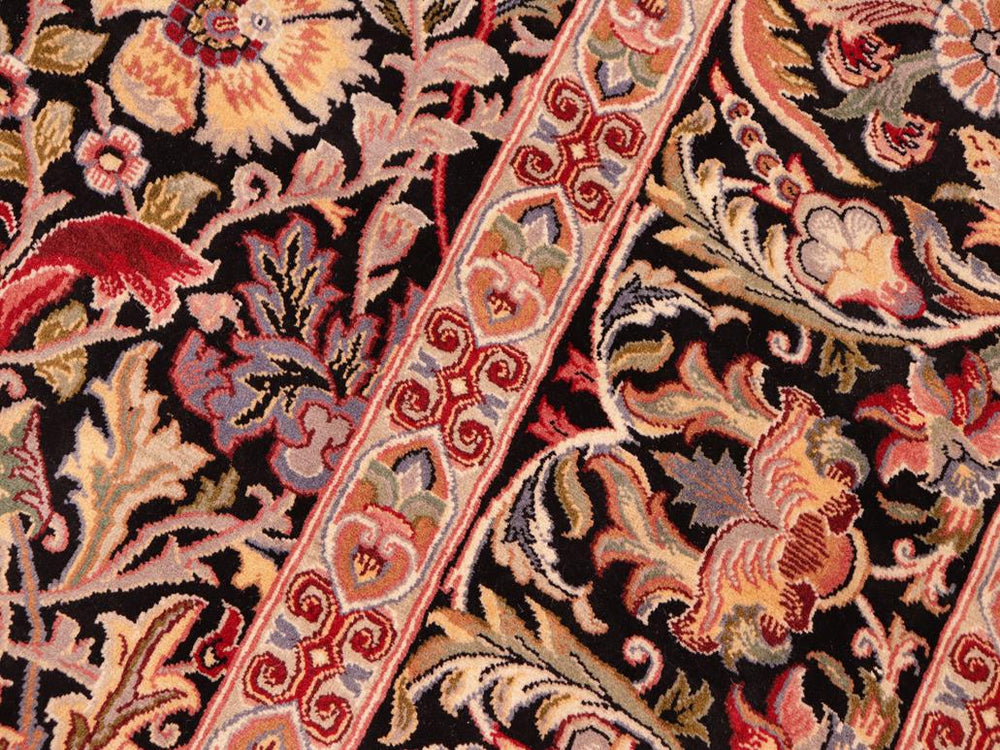 handmade Transitional Gulshan Black Red Hand Knotted RECTANGLE 100% WOOL area rug 8x10