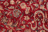 Semi-Antique Kashan Gracelyn Red/Blue Wool Rug - 9'2'' x 11'11''