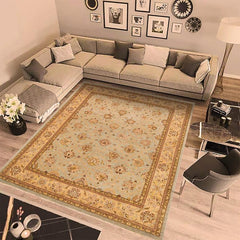 handmade Transitional Kafkaz Lt. Green Tan Hand Knotted RECTANGLE 100% WOOL area rug 9X12