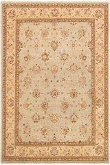 handmade Transitional Kafkaz Lt. Green Tan Hand Knotted RECTANGLE 100% WOOL area rug 9X12