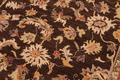 handmade Traditional Kafkaz Brown Ivory Hand Knotted RECTANGLE 100% WOOL area rug 10X13