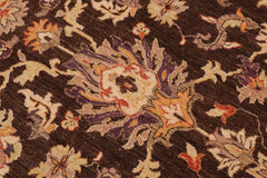 handmade Traditional Kafkaz Brown Ivory Hand Knotted RECTANGLE 100% WOOL area rug 10X13