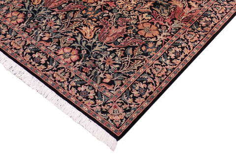 handmade Transitional Gulshanayub Black Beige Hand Knotted RECTANGLE 100% WOOL area rug 8' x 10'