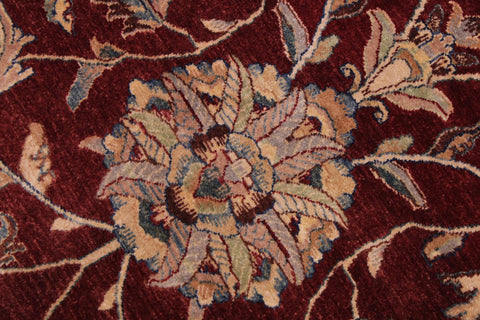 handmade Traditional  Red Tan Hand Knotted RECTANGLE 100% WOOL area rug 9' x 12'