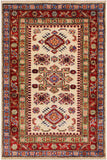 Tribal Super Kazak Geraldo Beige/Red Wool Rug - 2'0'' x 2'11''