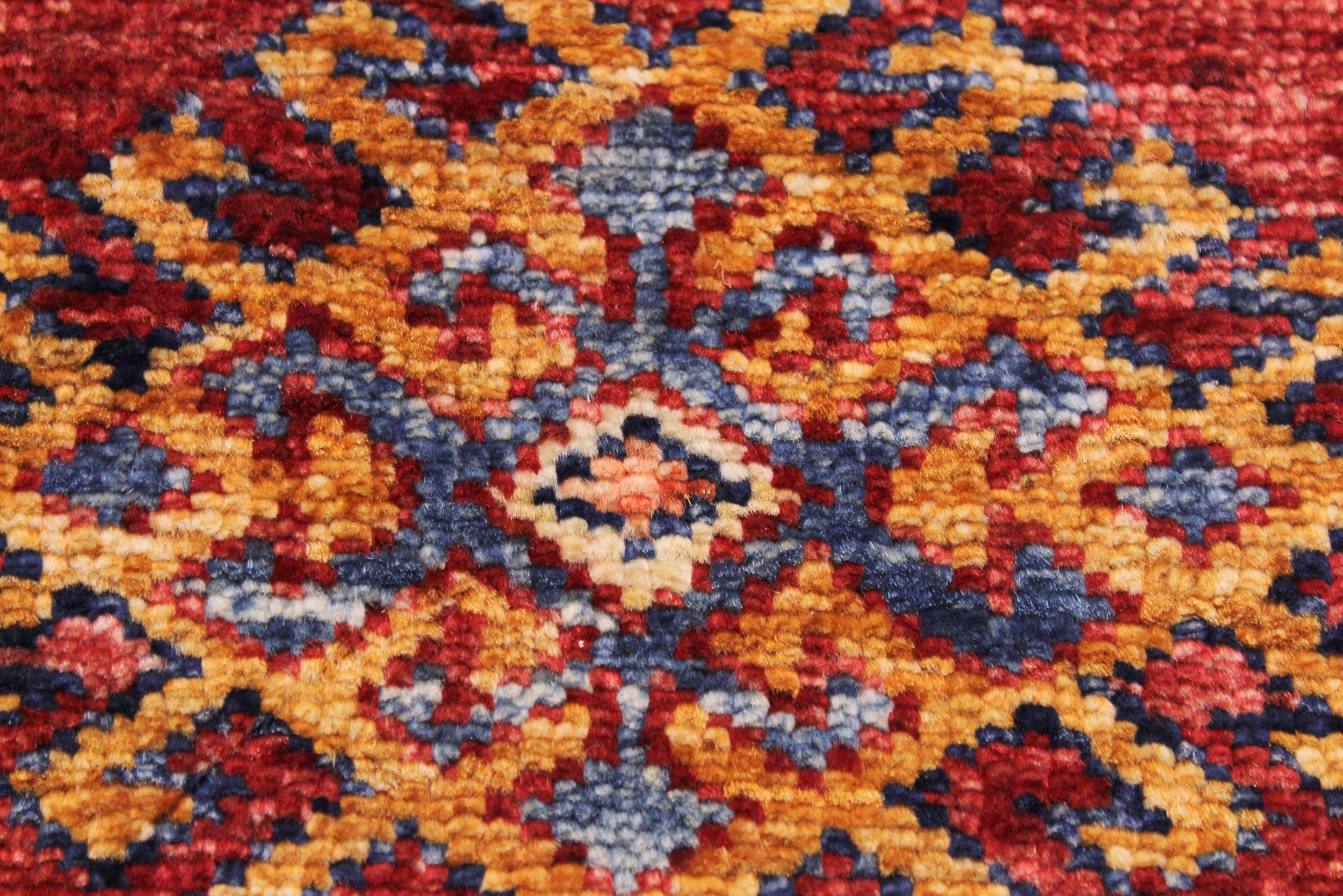 handmade Geometric Super Kazak Red Beige Hand Knotted RECTANGLE 100% WOOL area rug 2' x 3'
