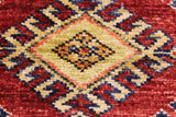 handmade Geometric Super Kazak Red Beige Hand Knotted RECTANGLE 100% WOOL area rug 2 x 3