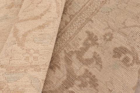 handmade Modern Kafkaz Beige Tan Hand Knotted RECTANGLE 100% WOOL area rug 8' x 10'