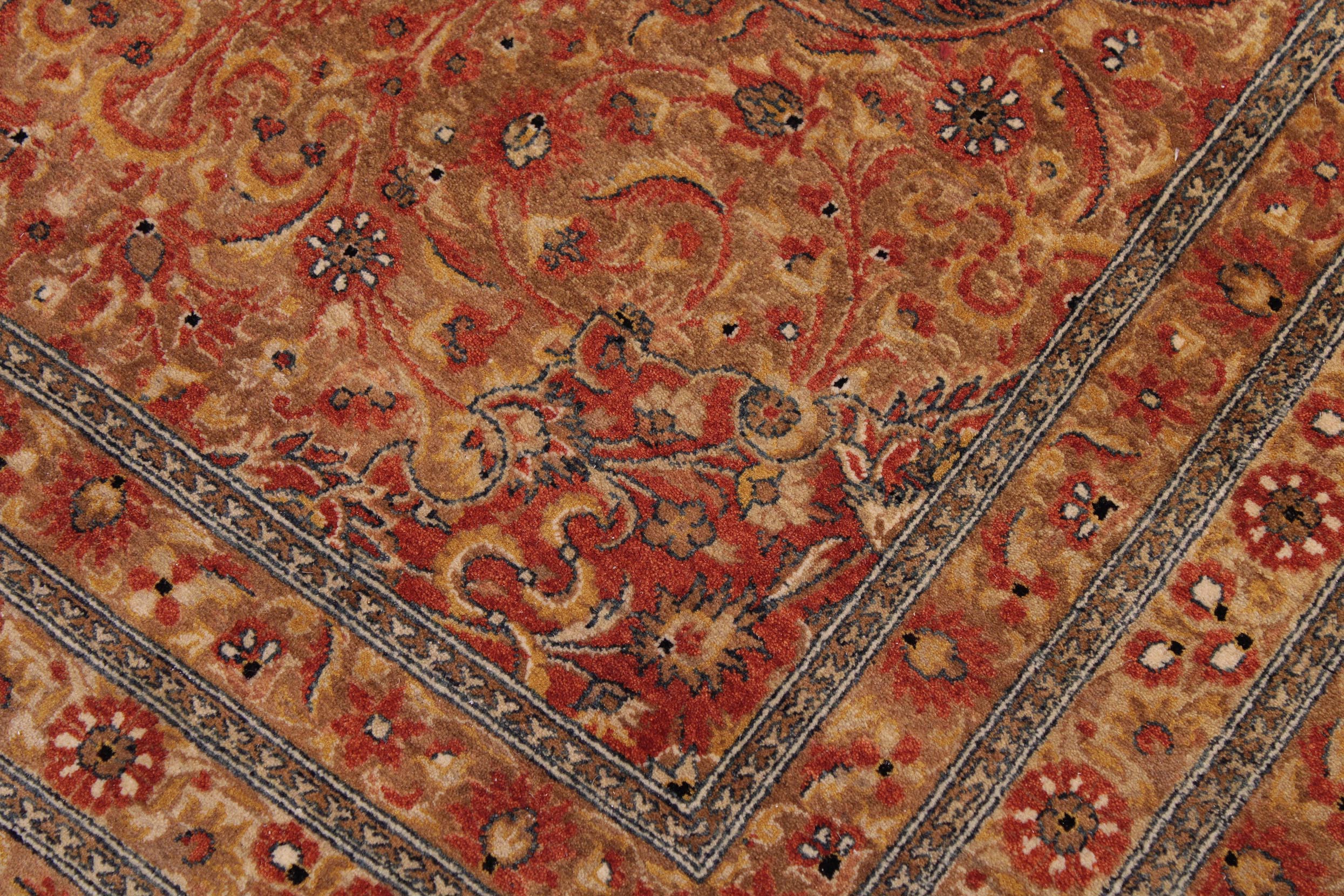 handmade Traditional Nauras Rust Rust Hand Knotted RECTANGLE 100% WOOL area rug 9x12