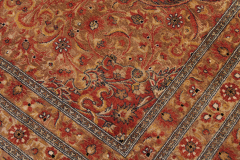 handmade Traditional Nauras Rust Rust Hand Knotted RECTANGLE 100% WOOL area rug 9x12