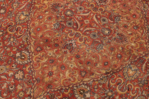 handmade Traditional Nauras Rust Rust Hand Knotted RECTANGLE 100% WOOL area rug 9x12