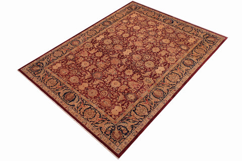 handmade Traditional Tabriz Red Blue Hand Knotted RECTANGLE 100% WOOL area rug 9x12