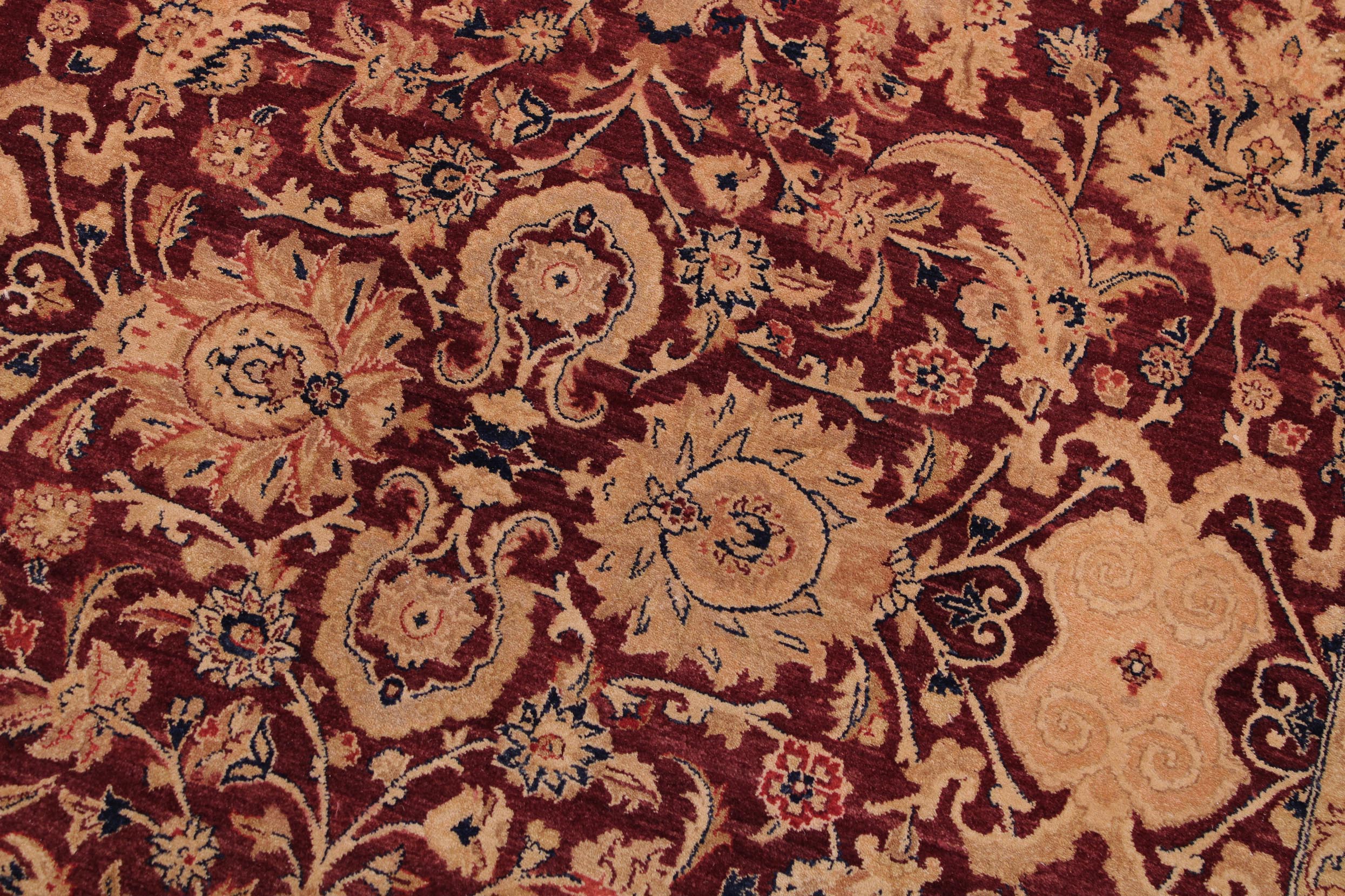 handmade Traditional Tabriz Red Blue Hand Knotted RECTANGLE 100% WOOL area rug 9x12