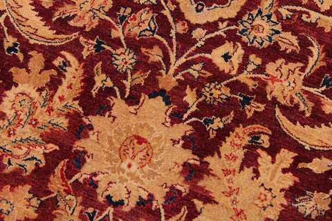 Antique Tabriz Emmeline Aubergine/Blue Wool Rug - 9'2''X12'2''