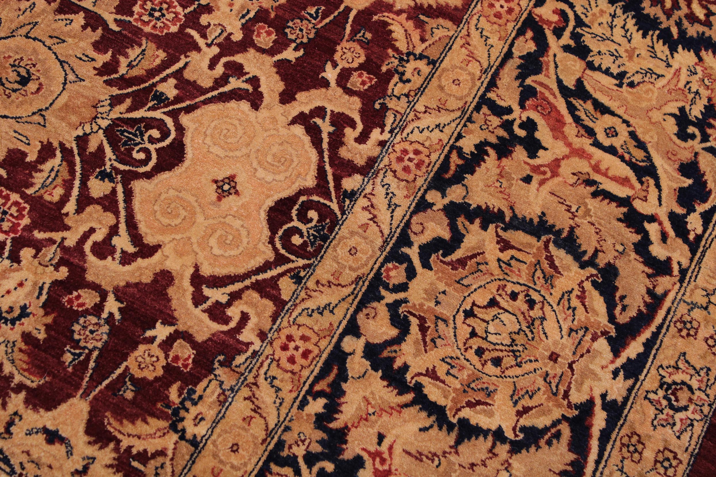 handmade Traditional Tabriz Red Blue Hand Knotted RECTANGLE 100% WOOL area rug 9x12