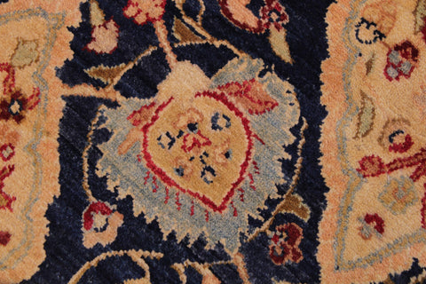 handmade Traditional Kirman Blue Red Hand Knotted RECTANGLE 100% WOOL area rug 9 x 12