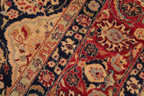 Semi-Antique Clara Blue/Red Wool Rug - 9'1'' x 12'4''